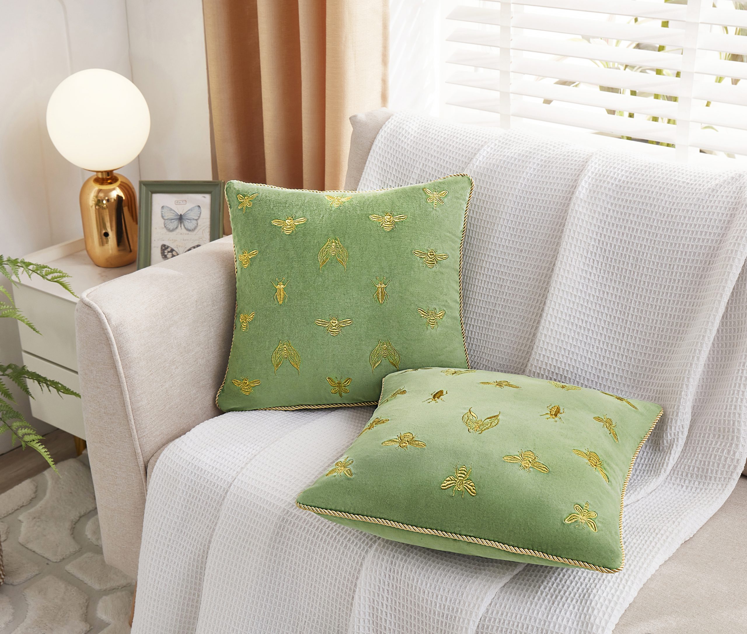 2 Pcs Exquisite Embroidery Throw Pillow Covers for Home Decor No Insert - Image 5